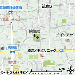 筑摩公民館周辺の地図