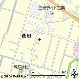 埼玉県深谷市西田29周辺の地図