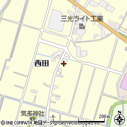 埼玉県深谷市西田27周辺の地図