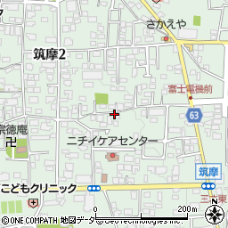 長野県松本市筑摩周辺の地図