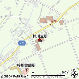 松本市梓川支所周辺の地図