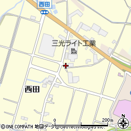 埼玉県深谷市西田95周辺の地図