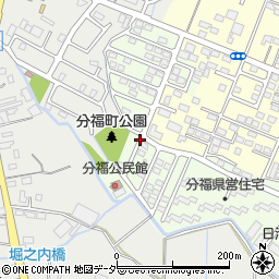 群馬県館林市分福町周辺の地図