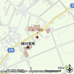 長野県松本市梓川梓2284-7周辺の地図