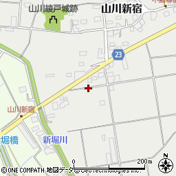 茨城県結城市山川新宿12-35周辺の地図