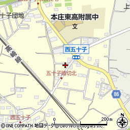 本庄銃砲火薬店周辺の地図