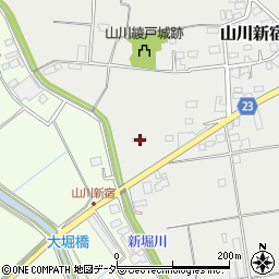 茨城県結城市山川新宿39-5周辺の地図