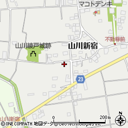 茨城県結城市山川新宿61周辺の地図