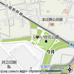 本庄市いまい台北公園周辺の地図