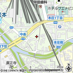長野県松本市中条8周辺の地図