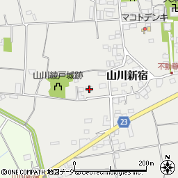 茨城県結城市山川新宿406周辺の地図
