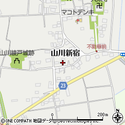 茨城県結城市山川新宿404-1周辺の地図