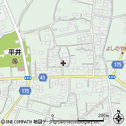 群馬県藤岡市東平井周辺の地図