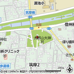 筑摩神社周辺の地図