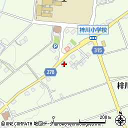 長野県松本市梓川梓877周辺の地図