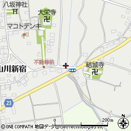 茨城県結城市山川新宿288周辺の地図