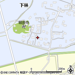 茨城県石岡市下林424周辺の地図