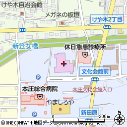 本庄市民文化会館周辺の地図