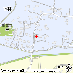 茨城県石岡市下林407周辺の地図