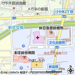 本庄市民文化会館周辺の地図