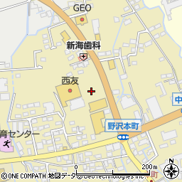 西友佐久野沢店駐車場周辺の地図