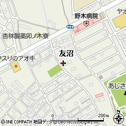 栃木県下都賀郡野木町友沼5957周辺の地図