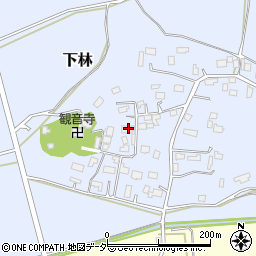 茨城県石岡市下林188周辺の地図