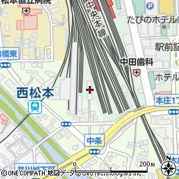 ＪＲ松本運輸区周辺の地図