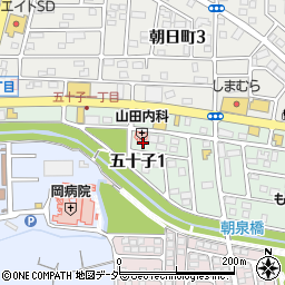 埼玉県本庄市五十子1丁目周辺の地図