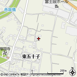 埼玉県本庄市東五十子578周辺の地図