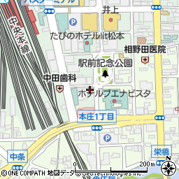 スーパーホテル松本天然温泉周辺の地図