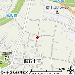 埼玉県本庄市東五十子周辺の地図