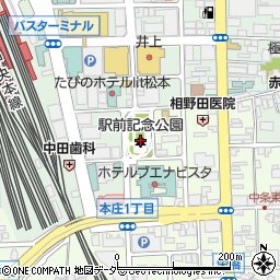 駅前記念公園周辺の地図