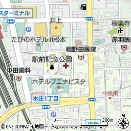 Ｊネットレンタカー松本駅前店周辺の地図