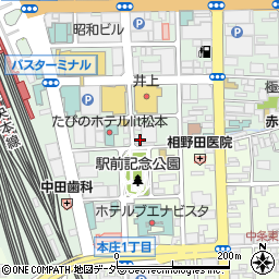 どん八松本駅前本店周辺の地図