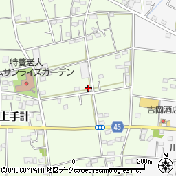 埼玉県深谷市上手計周辺の地図