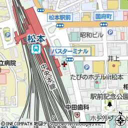 東横ＩＮＮ松本駅東口周辺の地図