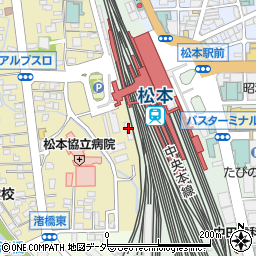 長野県松本市巾上8-9周辺の地図