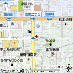 長野県松本市深志周辺の地図
