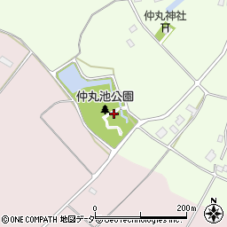 仲丸池公園トイレ周辺の地図