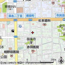 松本市民劇場事務局周辺の地図