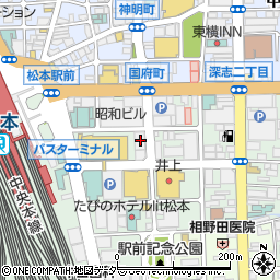 個室 2次会 宴会 GNU(ヌー) 松本駅前(大人数貸切可)周辺の地図