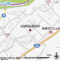 田城地区集会所周辺の地図