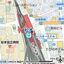 小林製菓株式会社　松本駅ビルＭＩＤＯＲＩ店周辺の地図