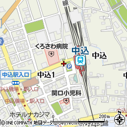 中込駅周辺の地図