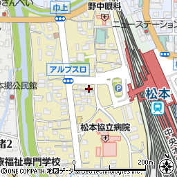 長野県松本市巾上周辺の地図