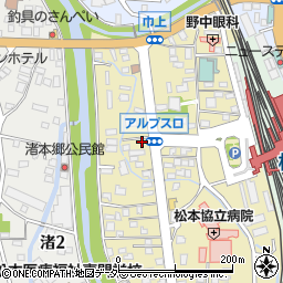 なみきパーク松本駅西口駐車場周辺の地図