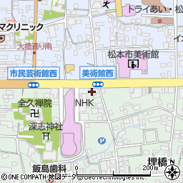 ホテル白樺荘松本支社周辺の地図