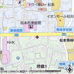 松本埋橋郵便局 ＡＴＭ周辺の地図