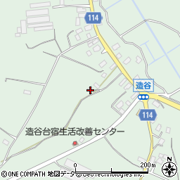 茨城県鉾田市造谷周辺の地図